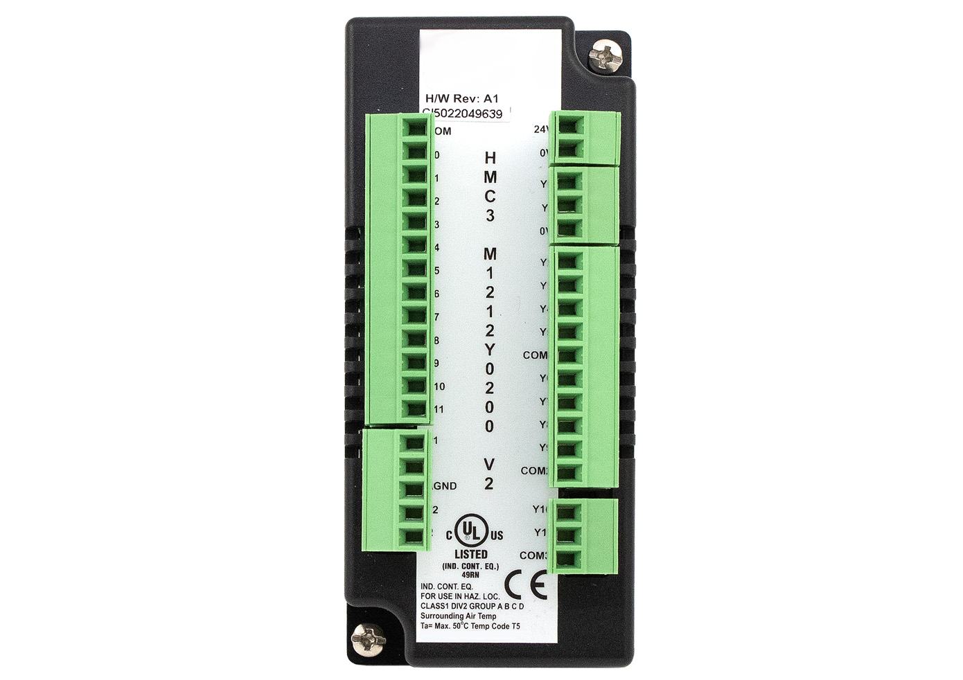 I/O Module | 12 Bi-Directional Digital Inputs, 12 Digital Outputs, 2 Analog Inputs